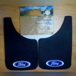 Pair of FORD Universal Mud Guards 9x15" Plasticolor Easy-Fit Officially Licensed